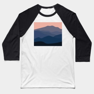 Sunset Mountains Baseball T-Shirt